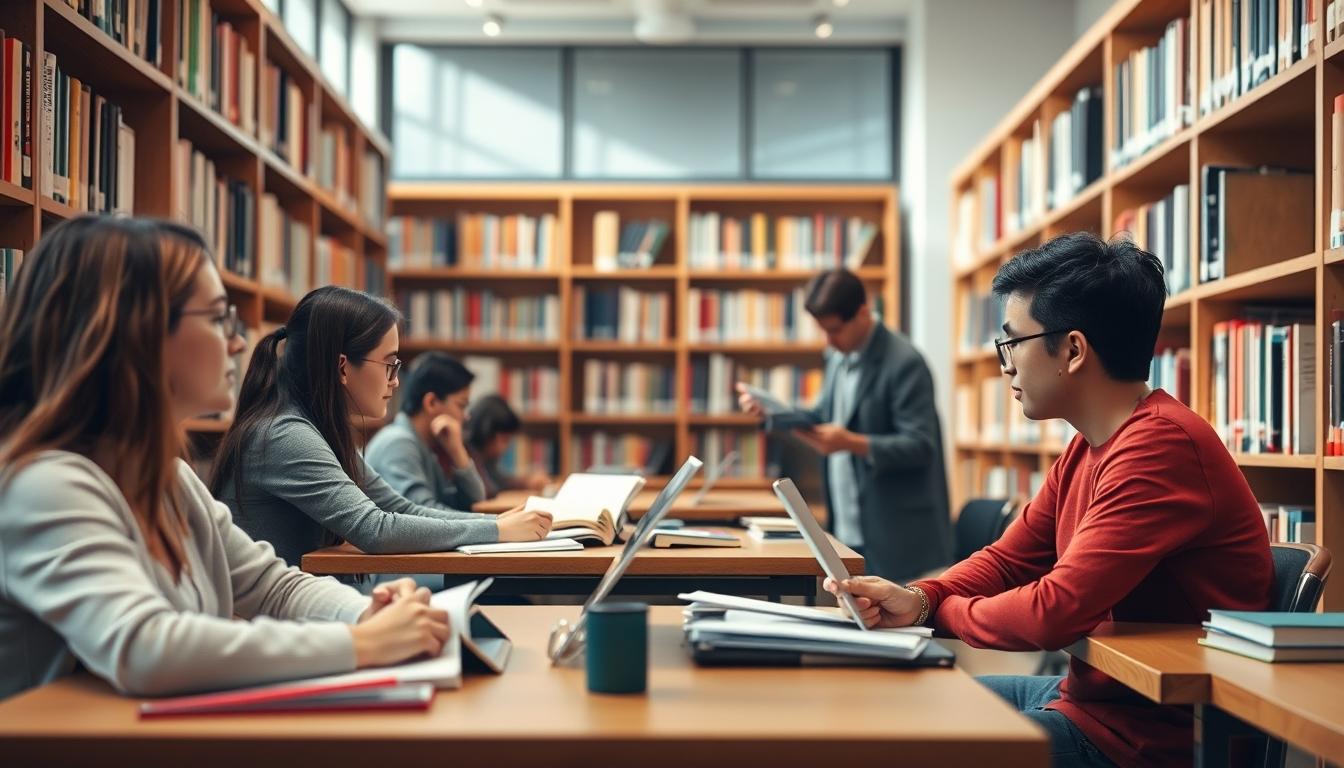 Student preparing for exams with study materials